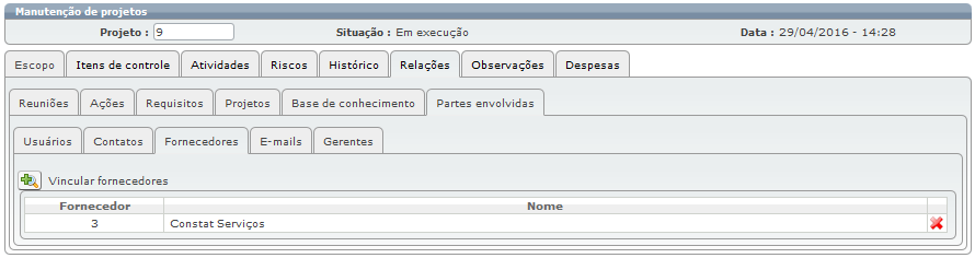 Projetos para o atendente 25c
