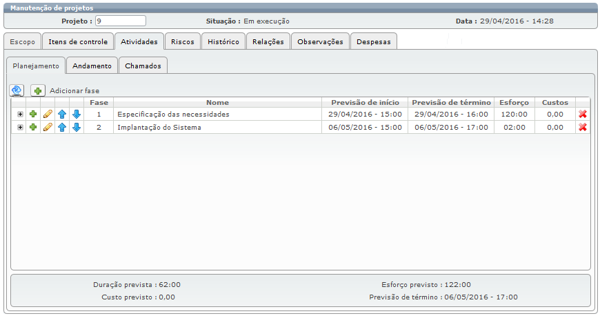 Projetos para o atendente 06
