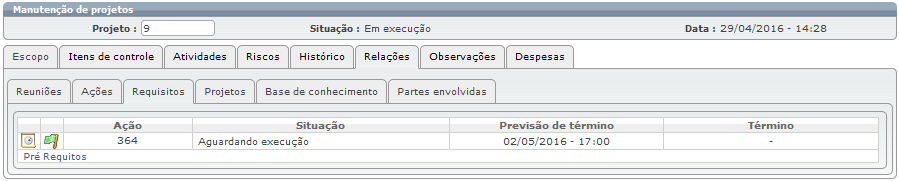 Projetos para o atendente 19