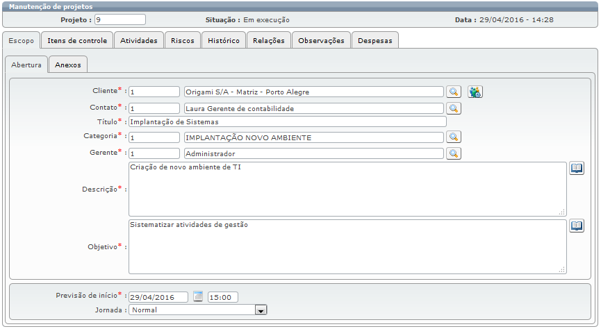 Projetos para o atendente 02