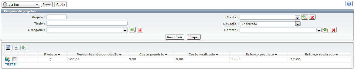 Projetos para o atendente 36