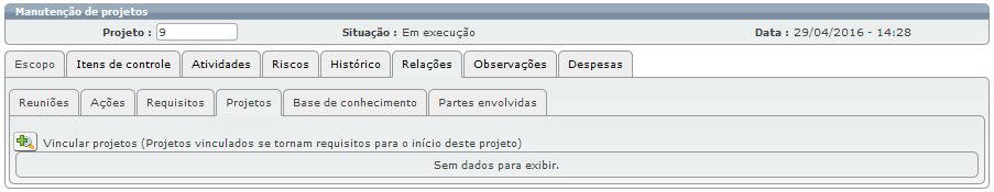 Projetos para o atendente 20