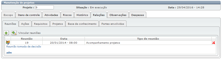 Projetos para o atendente 15a