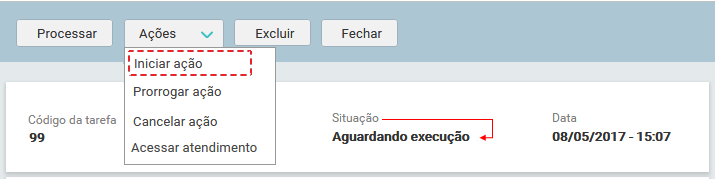 09. Tela_MENU_AÇÕES_ Aguardando execução_INICIAR AÇÃO_FIG001