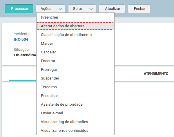 06. Tela_MENU_AÇÕES_ ALTERAR DADOS DE ABERTURA_Novo Incidente_FIG0002
