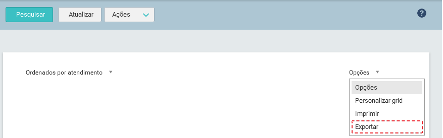PERSONALIZAR GRID_Opções_Exportar