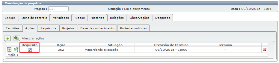Projetos para o atendente 37